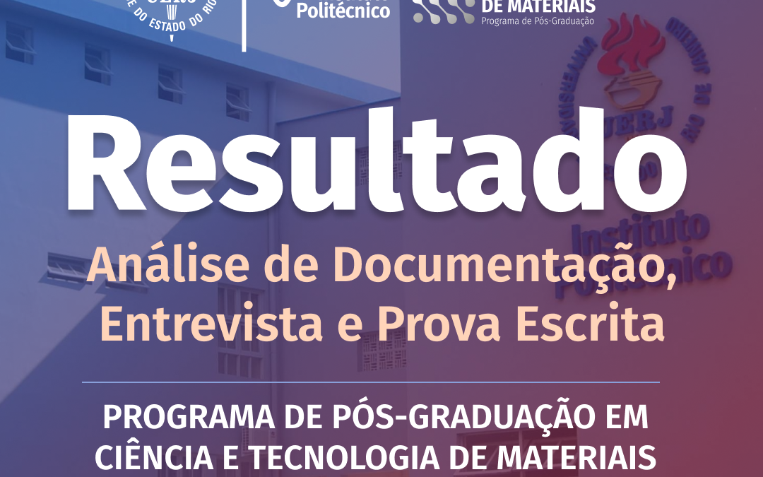 PPGCTM – Seleção 2025/1 – Resultado Análise de Documentação, Entrevista e Prova Escrita